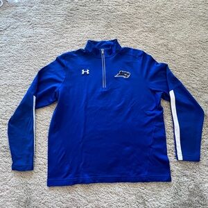 Under Armour Blue Quarter-Zip Pullover with Blue Raider logo